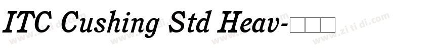 ITC Cushing Std Heav字体转换